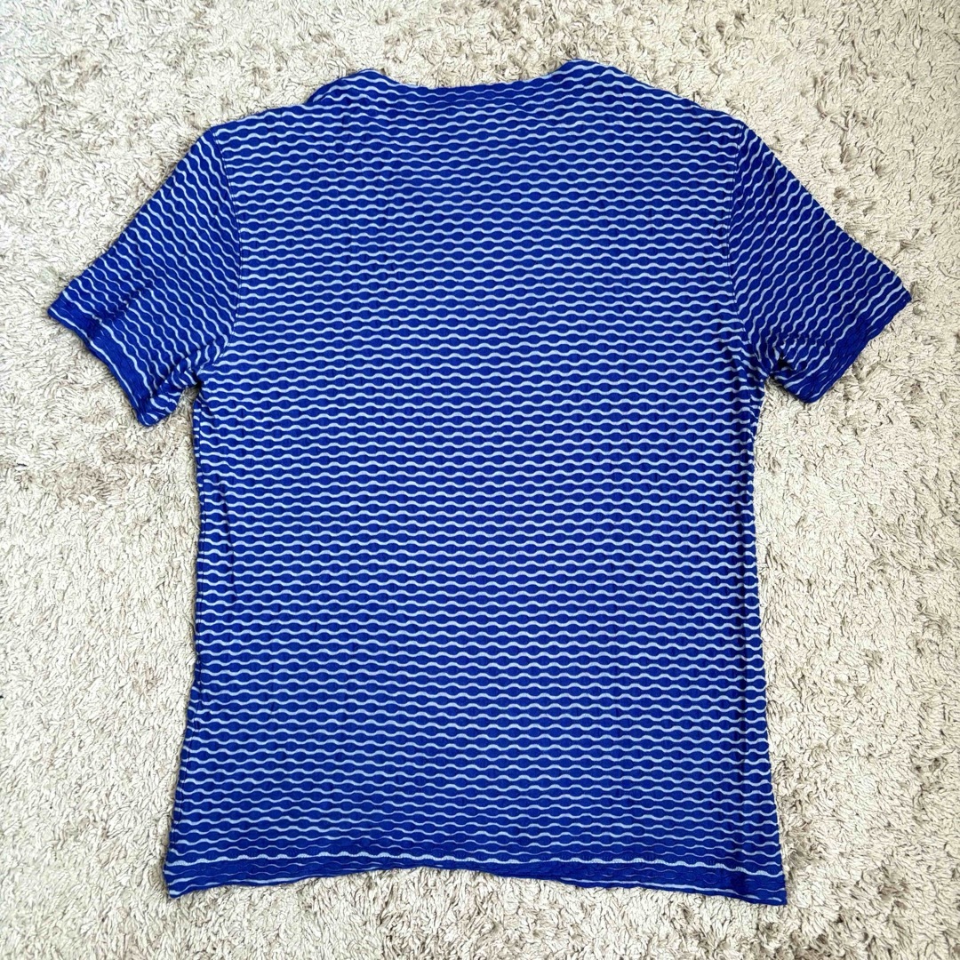 Giorgio Armani(ジョルジオアルマーニ)のGIORGIO ARMANI 半袖 Tシャツ ブルー 総柄 50サイズ レディースのトップス(Tシャツ(半袖/袖なし))の商品写真