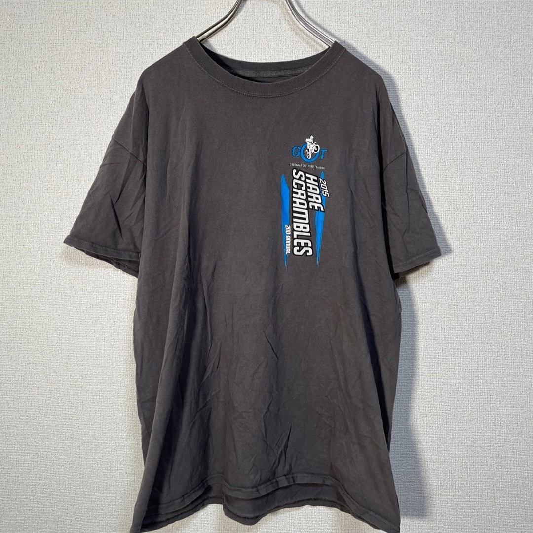 ポートアンドカンパニー半袖Tシャツモトクロス blackoak ダークグレーF9 メンズのトップス(Tシャツ/カットソー(半袖/袖なし))の商品写真