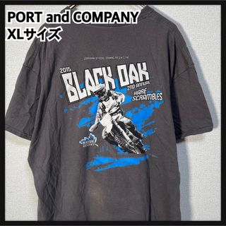 ポートアンドカンパニー半袖Tシャツモトクロス blackoak ダークグレーF9(Tシャツ/カットソー(半袖/袖なし))