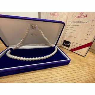 【鑑別所⭕️】銀座ジュエリーマキ　パール　ネックレス　真珠　7-7.4mm