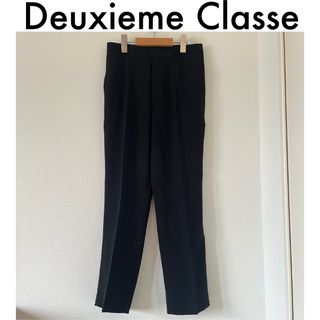 ドゥーズィエムクラス(DEUXIEME CLASSE)の【Deuxieme Class】EDEN CROPPED パンツ ブラック　38(カジュアルパンツ)