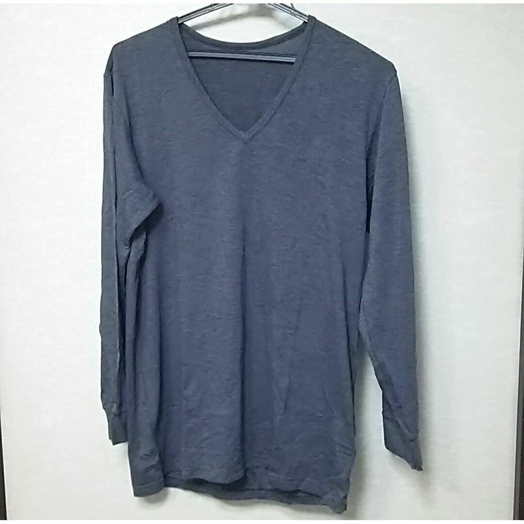 Dグレー　VネックT メンズのトップス(Tシャツ/カットソー(七分/長袖))の商品写真