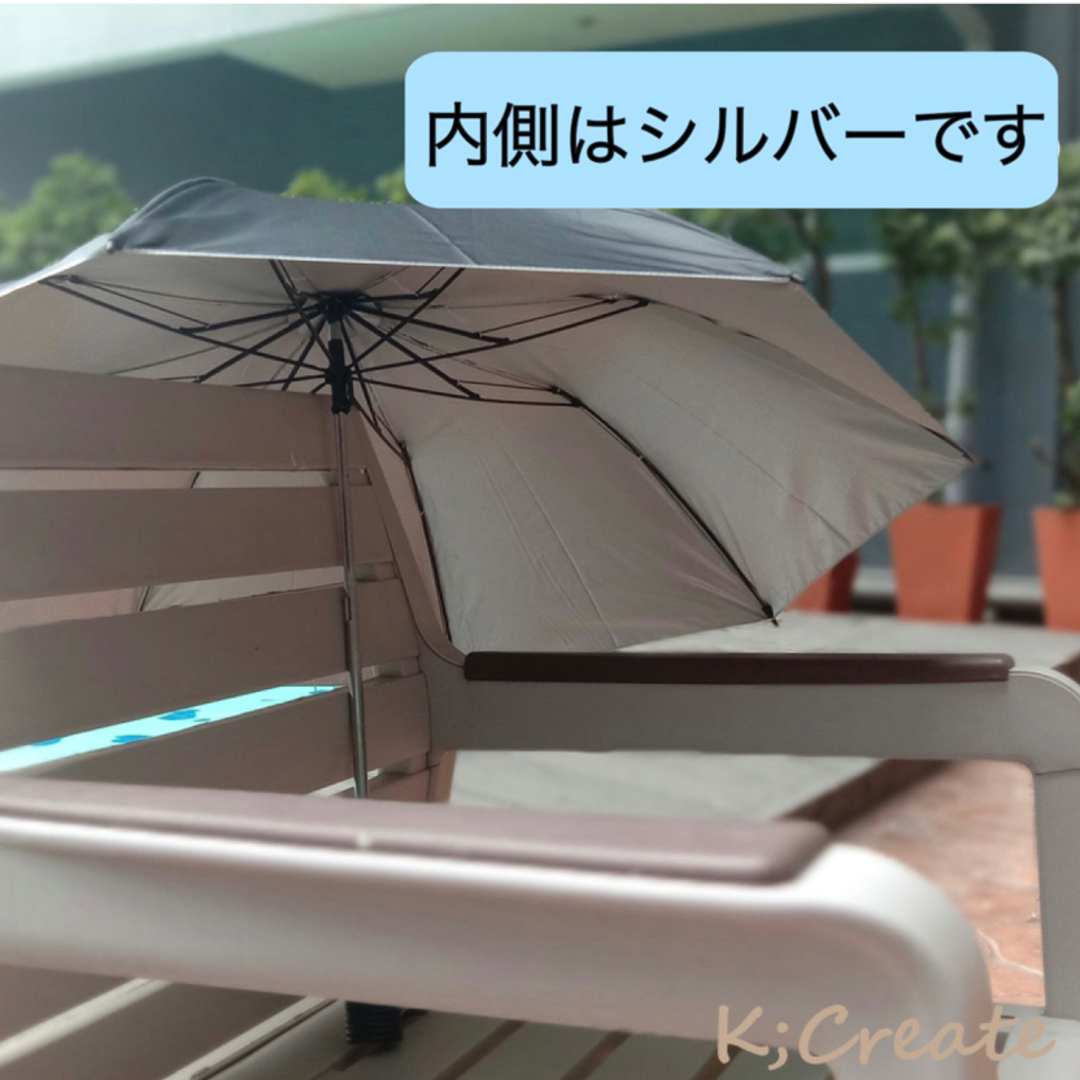 DEAN & DELUCA(ディーンアンドデルーカ)のDEAN＆DELUCA海外限定 晴雨兼用折りたたみ傘 グレー レディースのファッション小物(傘)の商品写真