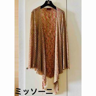 ミッソーニ(MISSONI)の美品　ミッソーニ   ボレロ42 カーディガン　オレンジタグ(カーディガン)