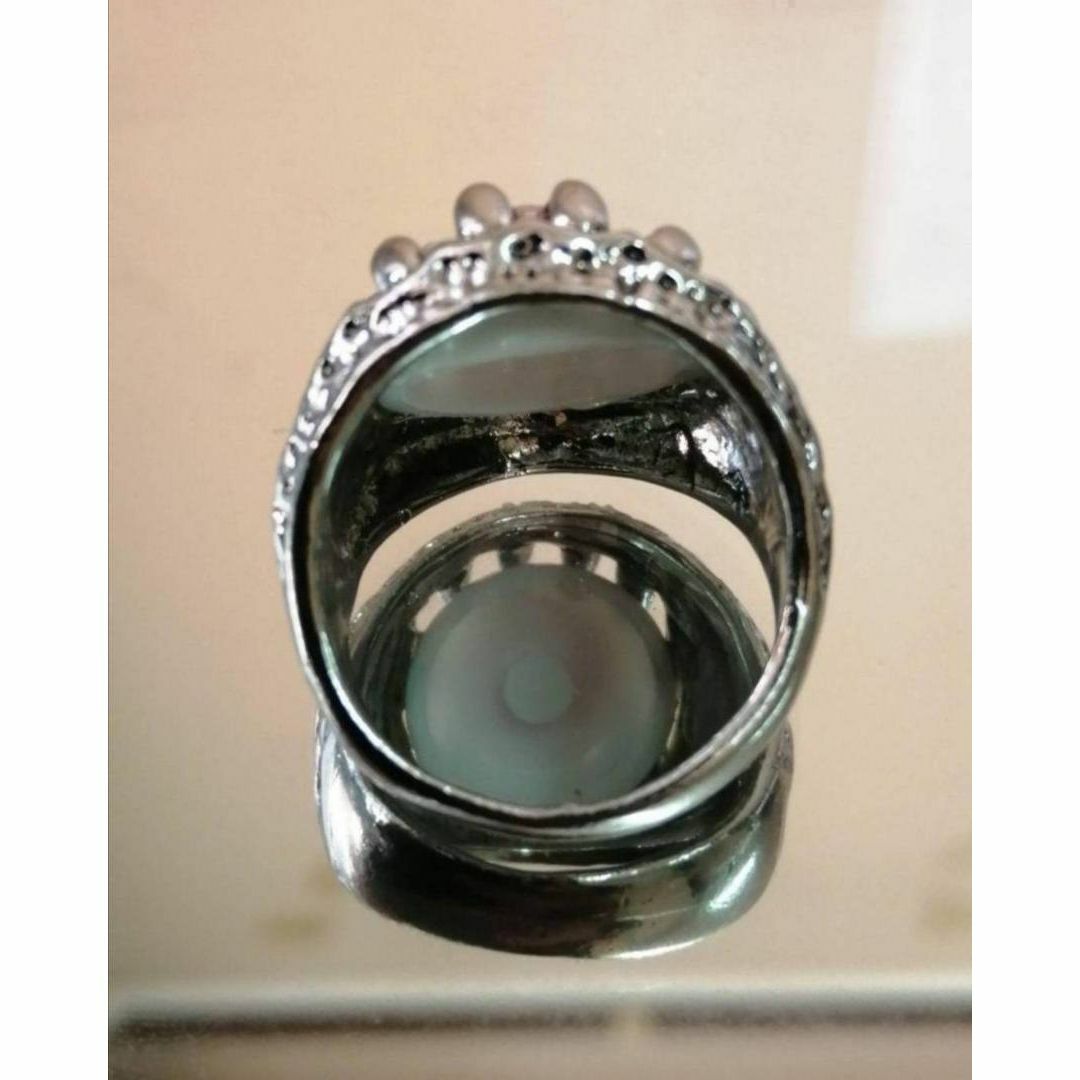 【H032】リング メンズ アクセサリー レッド 目玉 指輪 22号 メンズのアクセサリー(リング(指輪))の商品写真
