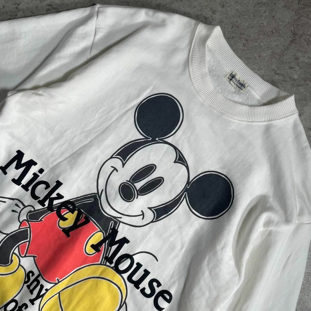 Disney(ディズニー)の日本製 オールド ディズニーカンパニー ロング丈 スウェット 90s ミッキー レディースのトップス(トレーナー/スウェット)の商品写真