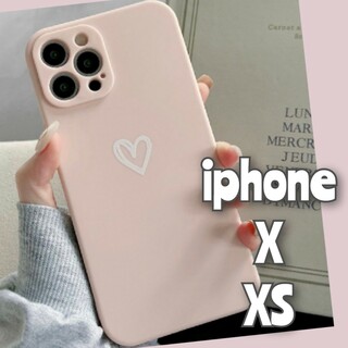 iPhoneX/XS iPhoneケース ピンク ハート おしゃれ かわいい(iPhoneケース)