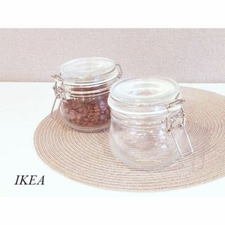 ✿IKEA キャニスター/保存密閉ガラス容器【新品１点】(容器)