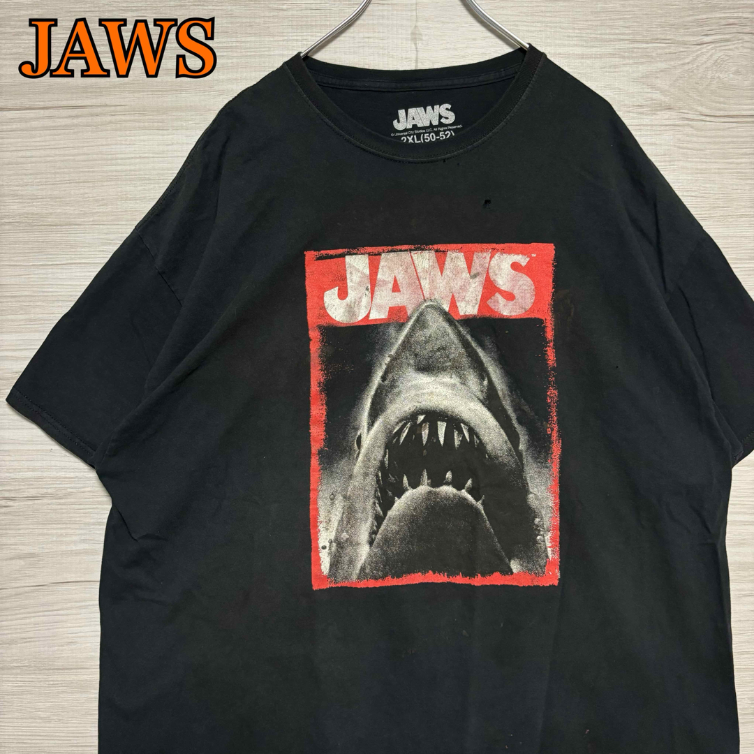 TV&MOVIE(ティービーアンドムービー)の【入手困難】JAWS  ジョーズ　Tシャツ　2XLサイズ　海外輸入　ムービー メンズのトップス(Tシャツ/カットソー(半袖/袖なし))の商品写真