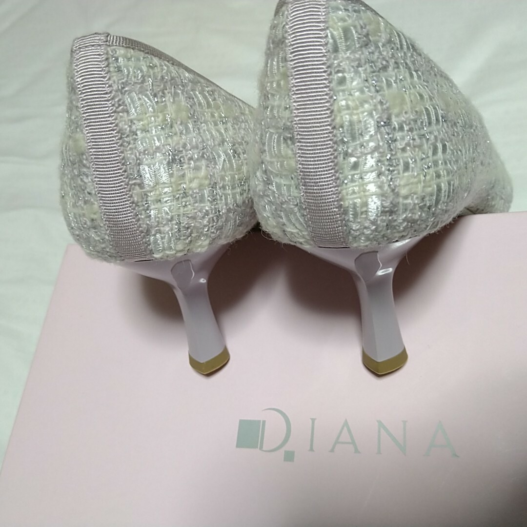 DIANA(ダイアナ)の新品未使用 DIANA ツイードパンプス 25cm レディースの靴/シューズ(ハイヒール/パンプス)の商品写真