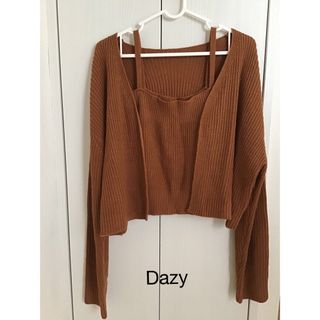 シーイン(SHEIN)のDazy ニット　アンサンブル　Lサイズ　キャミソール　カーディガン(ニット/セーター)