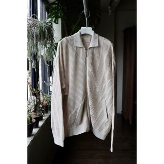 YOKE - YOKE 24SS コットンメッシュストライプジップアップカーディガン