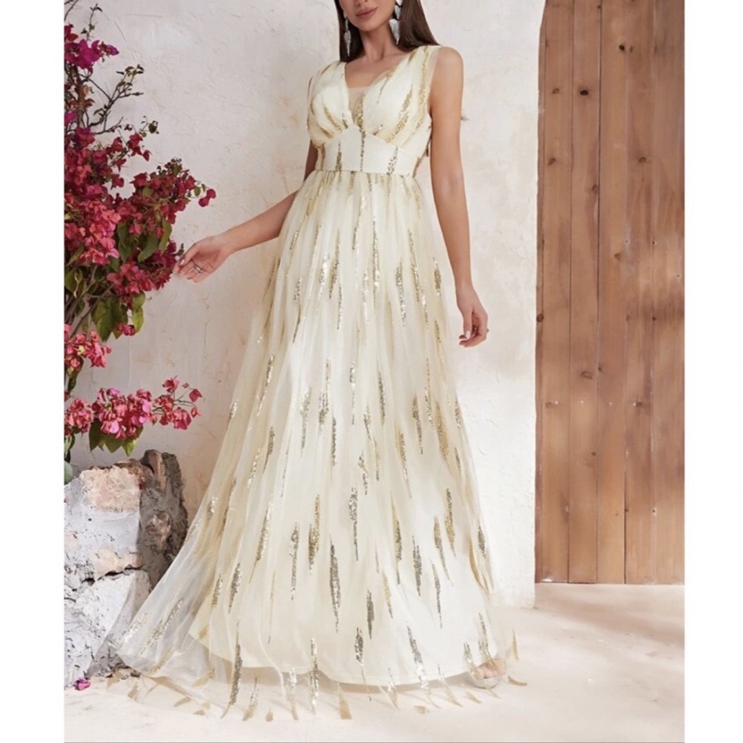 ウエディングドレス　二次会ドレス レディースのフォーマル/ドレス(ロングドレス)の商品写真