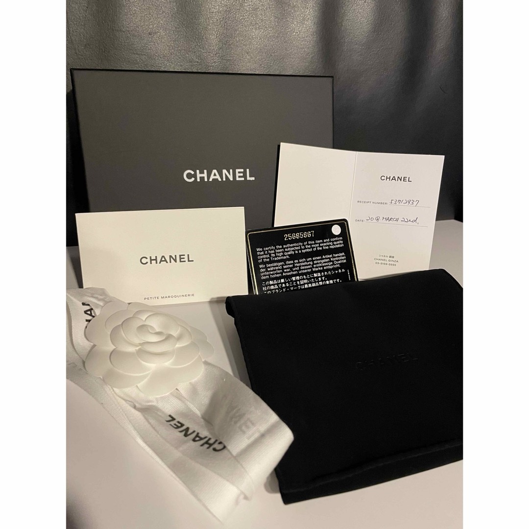 CHANEL(シャネル)のCHANEL 三つ折りミニ財布　ラムスキン レディースのファッション小物(財布)の商品写真