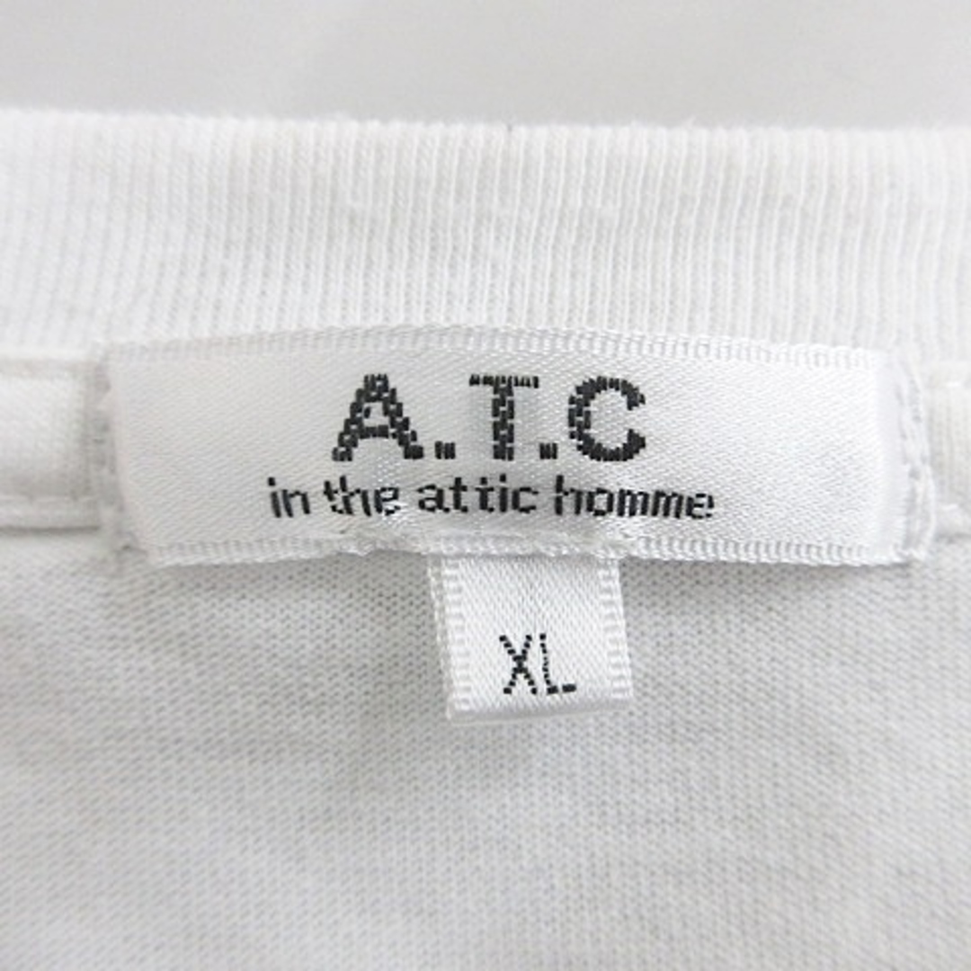 in the attic(インジアティック)のインジアティック homme A.T.C Tシャツ 半袖 クルーネック 白 XL メンズのトップス(Tシャツ/カットソー(半袖/袖なし))の商品写真