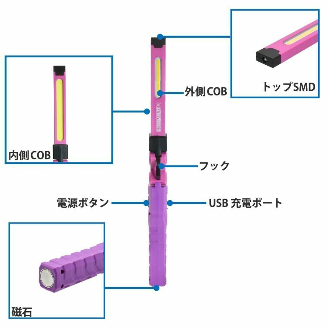 アストロプロダクツ　充電式COBライト　ワークライト　限定　セット スポーツ/アウトドアのアウトドア(ライト/ランタン)の商品写真