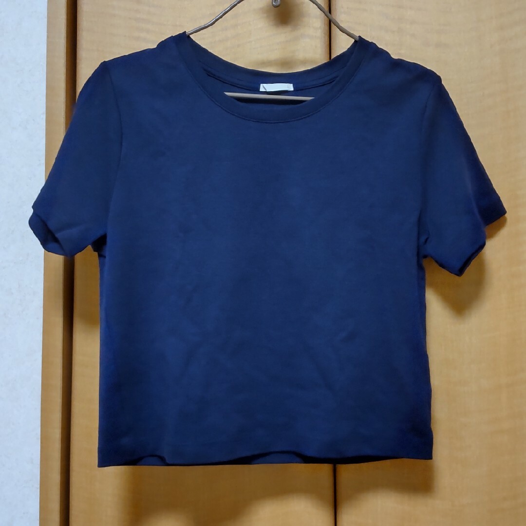 GU(ジーユー)のGU コットンミニT ネイビー Lサイズ レディースのトップス(Tシャツ(半袖/袖なし))の商品写真