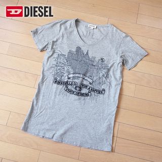 ディーゼル(DIESEL)の美品 S ディーゼル DIESEL メンズ 半袖Tシャツ グレー(Tシャツ/カットソー(半袖/袖なし))