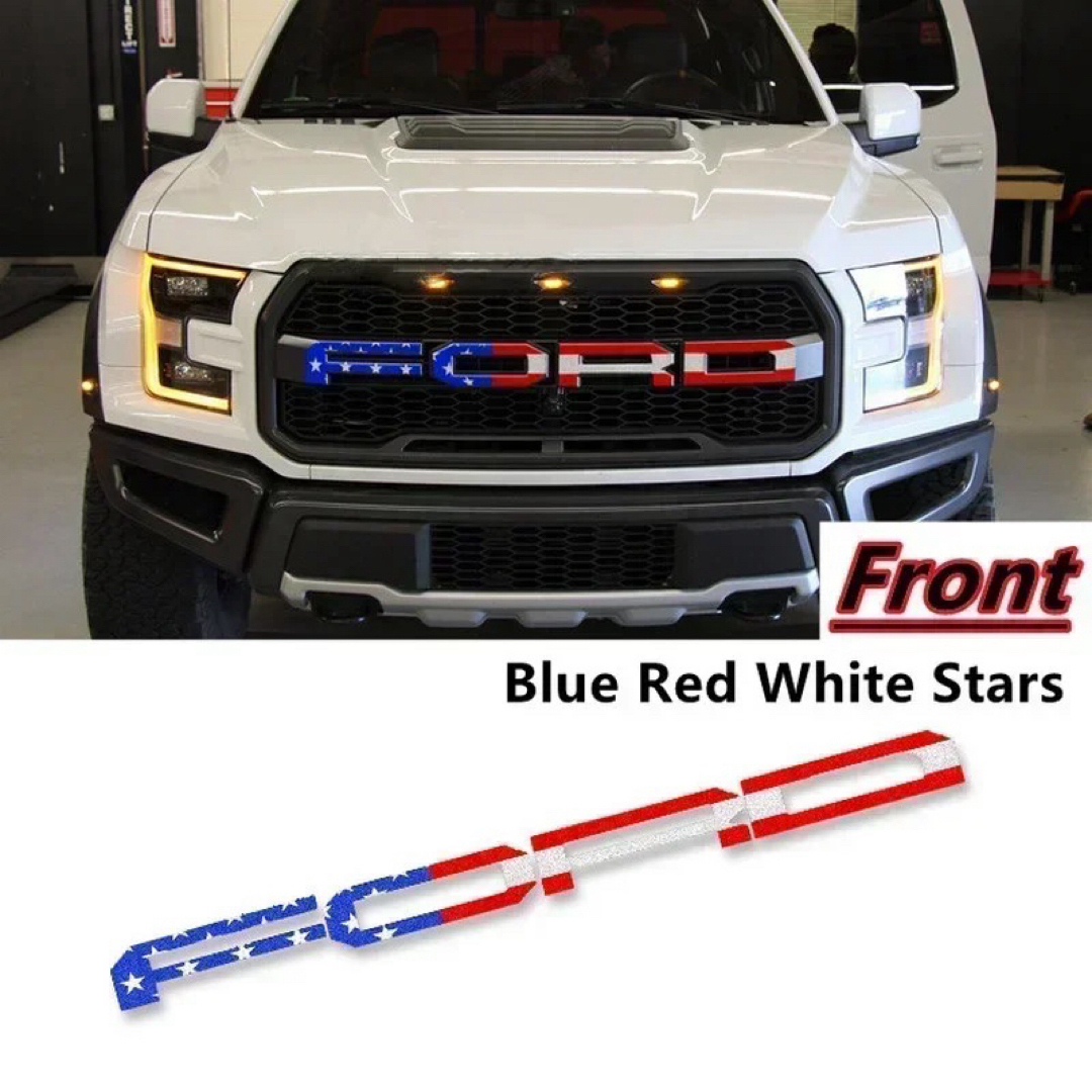 FORD F150 フロント リア ステッカー 星条旗 アメ車 フォード 限定品 自動車/バイクの自動車(車外アクセサリ)の商品写真