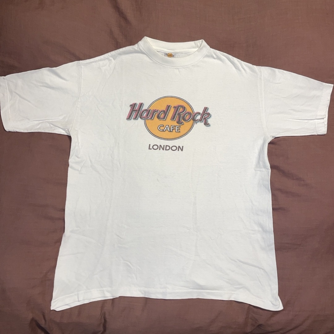 Hard Rock CAFE(ハードロックカフェ)の90s ハードロックカフェ プリント Tシャツ  L  ヴィンテージ ホワイト メンズのトップス(Tシャツ/カットソー(半袖/袖なし))の商品写真