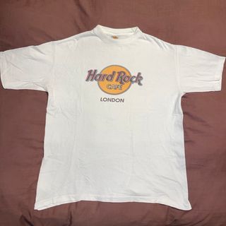 ハードロックカフェ(Hard Rock CAFE)の90s ハードロックカフェ プリント Tシャツ  L  ヴィンテージ ホワイト(Tシャツ/カットソー(半袖/袖なし))