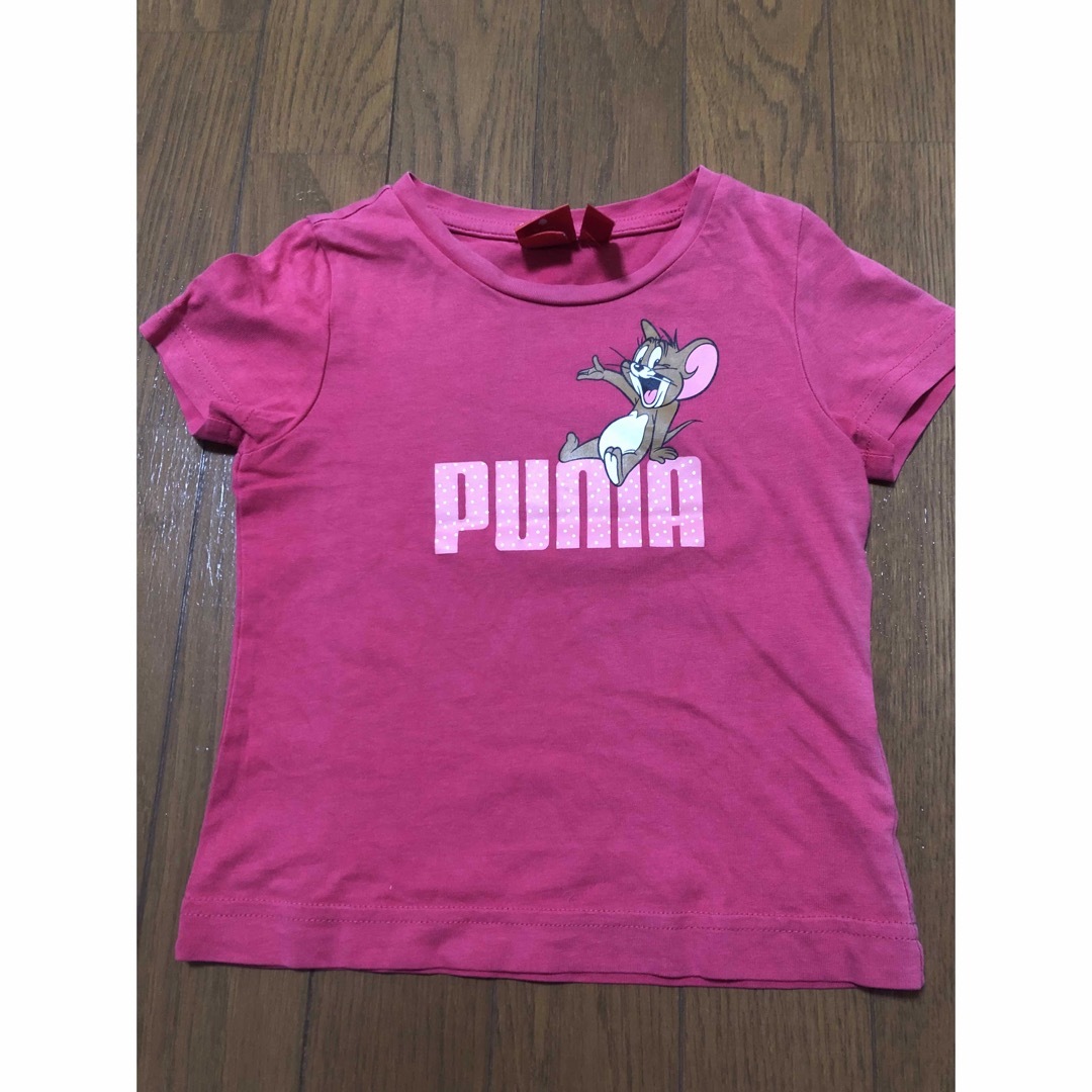 PUMA(プーマ)のトムとジェリー　プーマ　スポーツ　Tシャツ　レッド　ピンク　100 キッズ/ベビー/マタニティのキッズ服女の子用(90cm~)(Tシャツ/カットソー)の商品写真