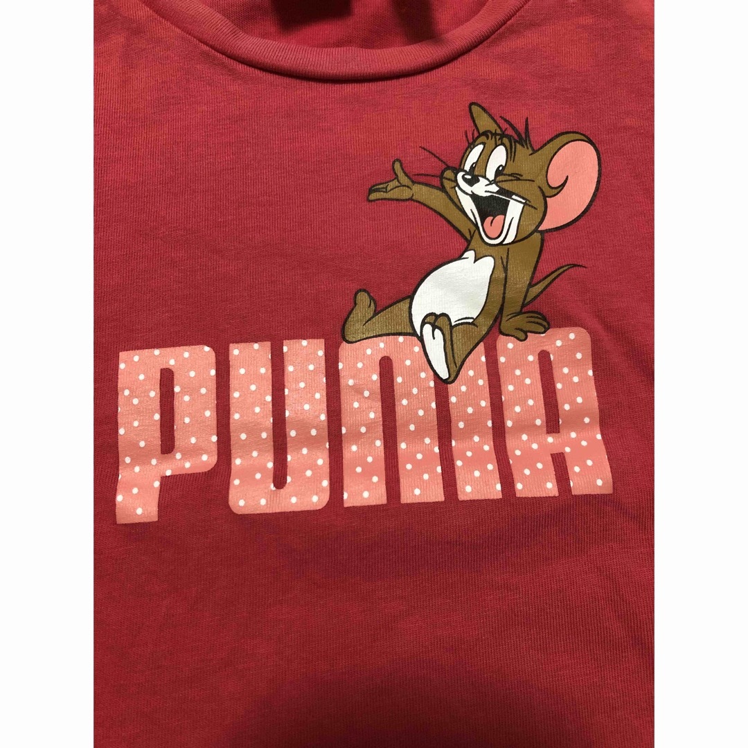 PUMA(プーマ)のトムとジェリー　プーマ　スポーツ　Tシャツ　レッド　ピンク　100 キッズ/ベビー/マタニティのキッズ服女の子用(90cm~)(Tシャツ/カットソー)の商品写真