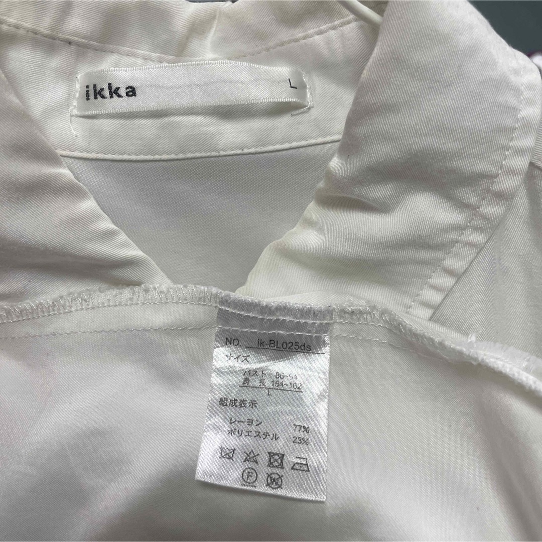 ikka(イッカ)の白ワイシャツブラウス【ikka・GU】3枚 レディースのトップス(シャツ/ブラウス(長袖/七分))の商品写真