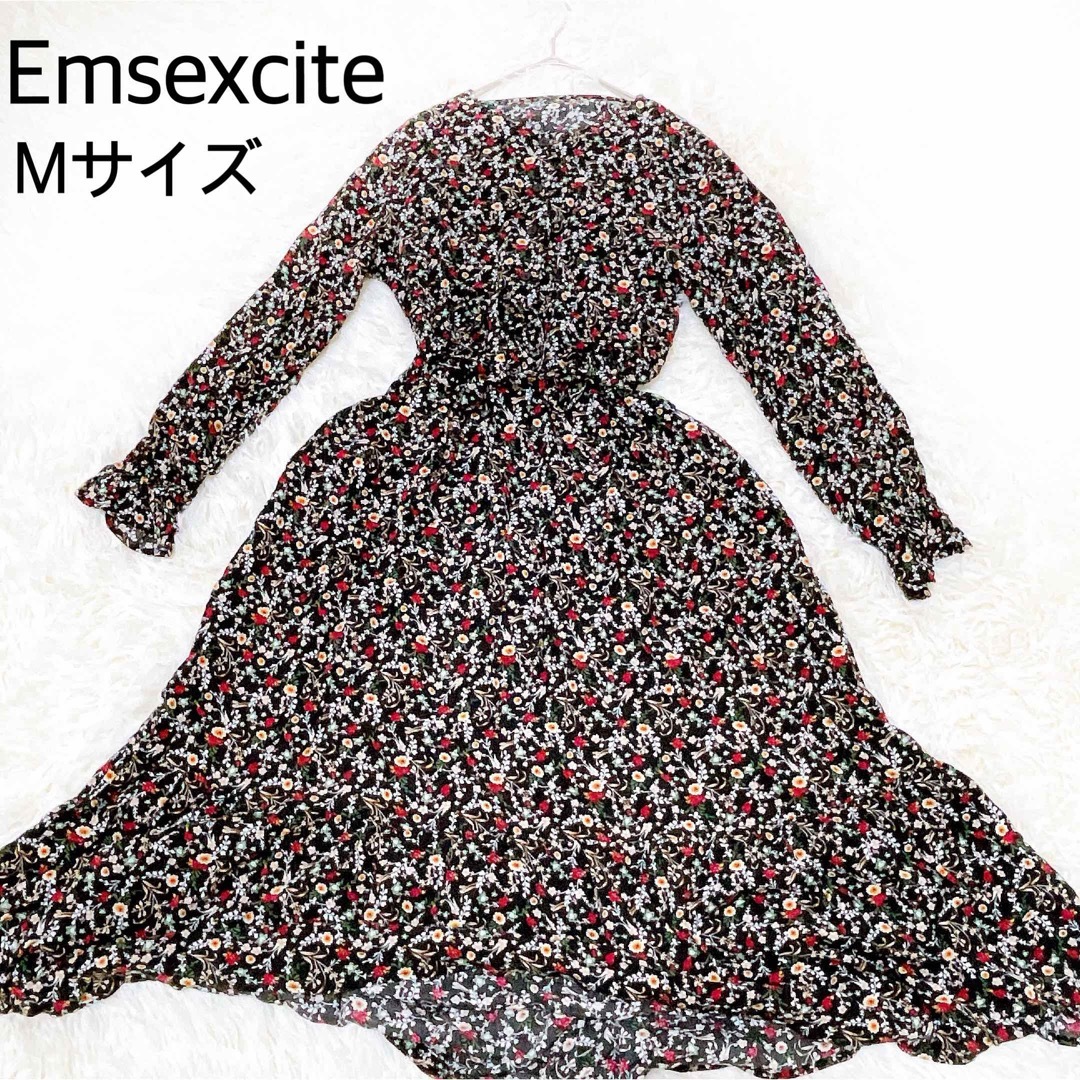 EMSEXCITE(エムズエキサイト)のEmsexcite ロングワンピース リバティ風　小花柄　 レディースのワンピース(ロングワンピース/マキシワンピース)の商品写真