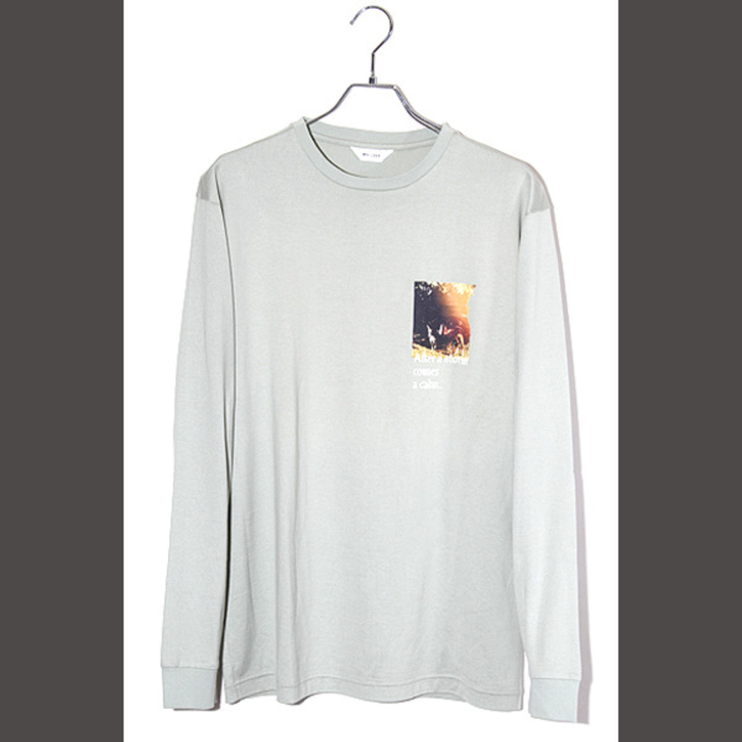 ウェルダー 'CALM' クルーネック プリント 長袖Tシャツ 4 グリーン メンズのトップス(Tシャツ/カットソー(七分/長袖))の商品写真
