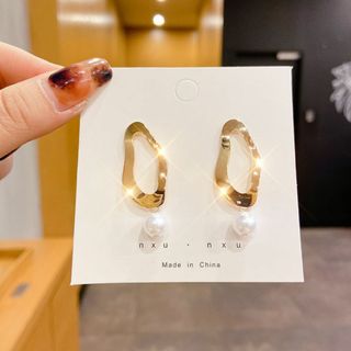 ピアス　ゴールド　高見え　豪華　アクセサリー　高級感 パール　韓国 結婚式(ピアス)