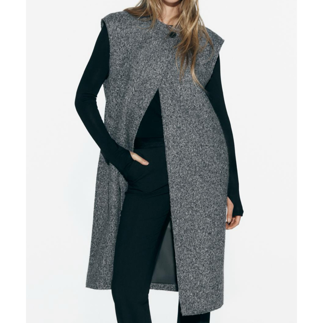 ZARA ロングソフトベスト レディースのトップス(ベスト/ジレ)の商品写真