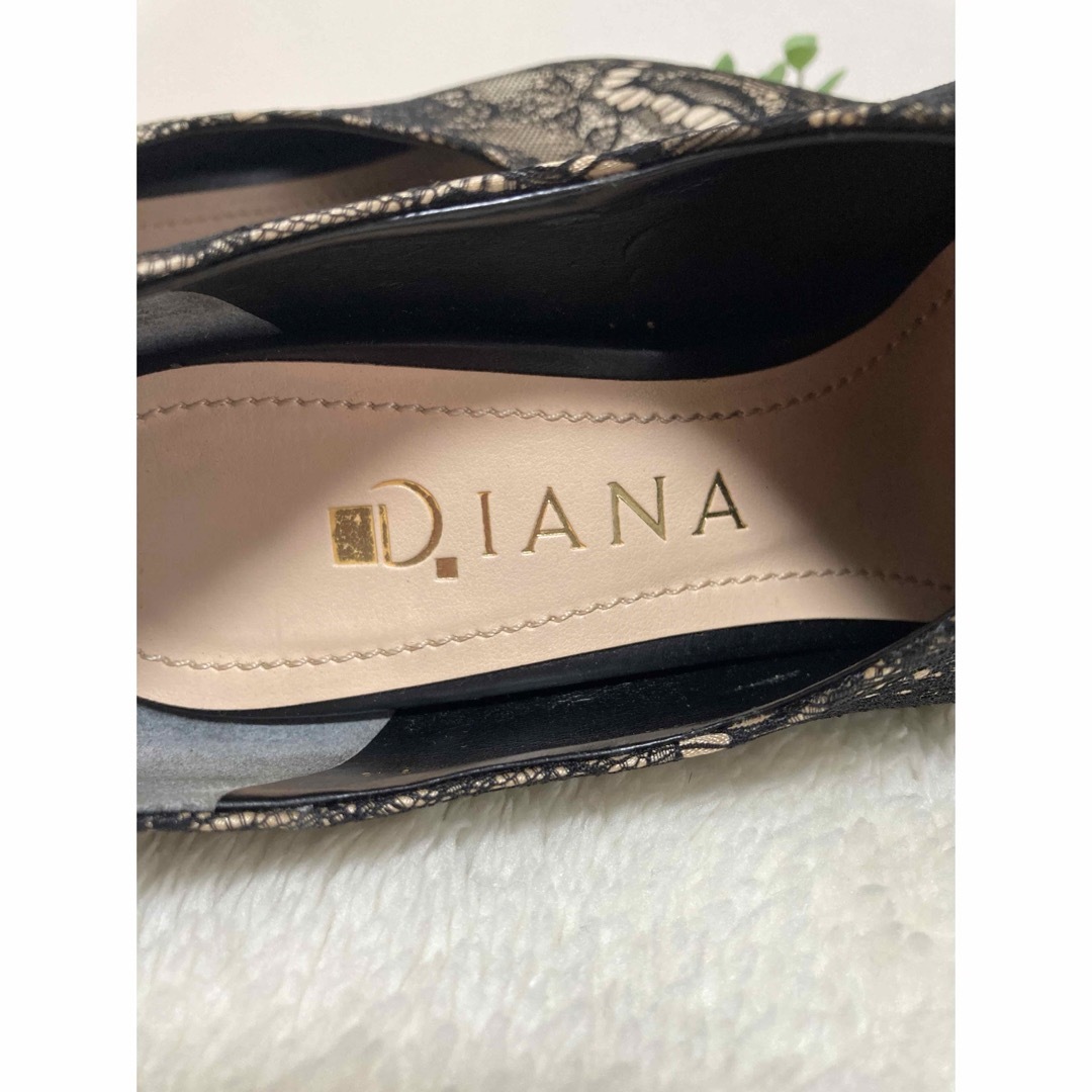 DIANA(ダイアナ)の【美品】ダイアナ　黒レース　パンプス  ハイヒール　21.5 黒 ブラック レディースの靴/シューズ(ハイヒール/パンプス)の商品写真