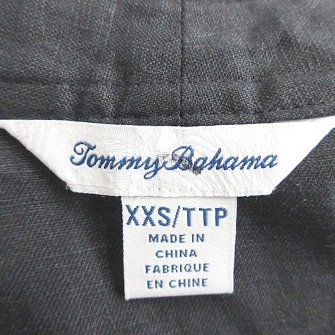 other(アザー)のTommy Bahama ブラウス 長袖 トッパー フリンジ リネン 黒 XXS レディースのトップス(シャツ/ブラウス(長袖/七分))の商品写真