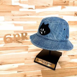 NEW ERA - レア【ニューエラ×ネネット】限定コラボ デニム にゃー ラグ ワッペン ハット青