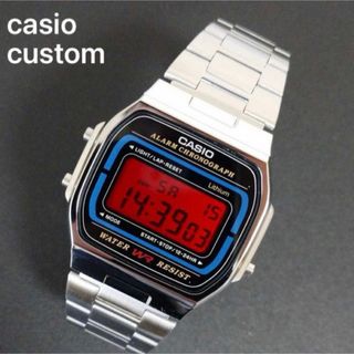 カシオ(CASIO)の【新品】カシオ チープカシオ デジタル 腕時計 赤 液晶反転 レトロ調　人気(腕時計(デジタル))