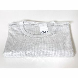 ジーユー(GU)のGU 新品未使用 5分袖ワッフルTシャツ ステッチ ナチュラルベージュ Mサイズ(Tシャツ/カットソー(半袖/袖なし))