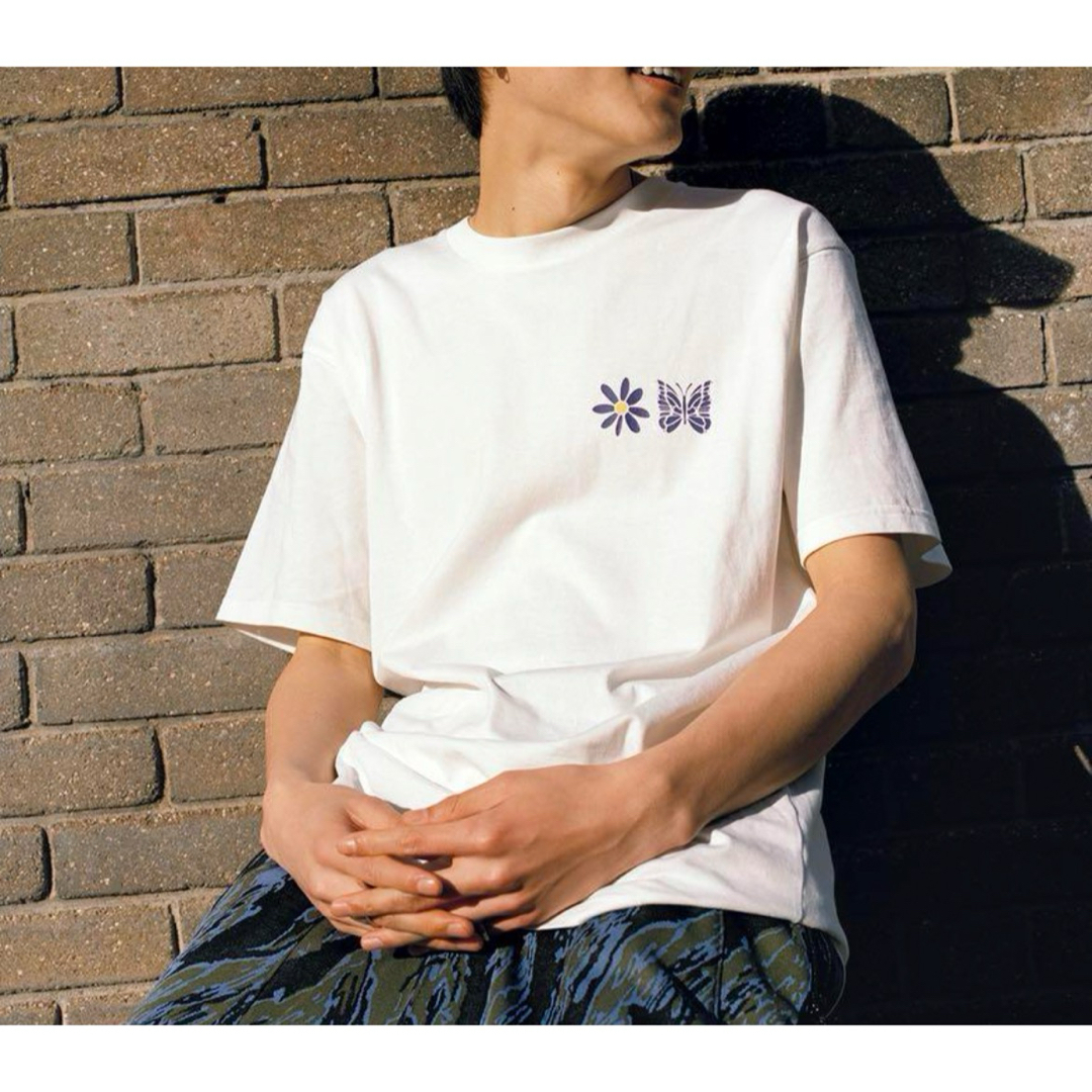 Needles(ニードルス)のNEEDLES × PURPLE THINGS 別注　Tシャツ　パピヨン　M メンズのトップス(Tシャツ/カットソー(半袖/袖なし))の商品写真