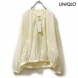 ユニクロ(UNIQLO)のUNIQLO ユニクロ★シアーコクーンブルゾン オフホワイト Sサイズ(ブルゾン)