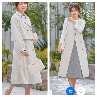 エニィスィス(anySiS)の新品✨ 【洗える】3WAYジレセット トレンチ コート(ベスト/ジレ)