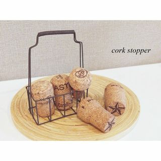 ✿cork stopper コルク栓/ワインやガラス瓶の蓋【5個set】美品！(アルコールグッズ)