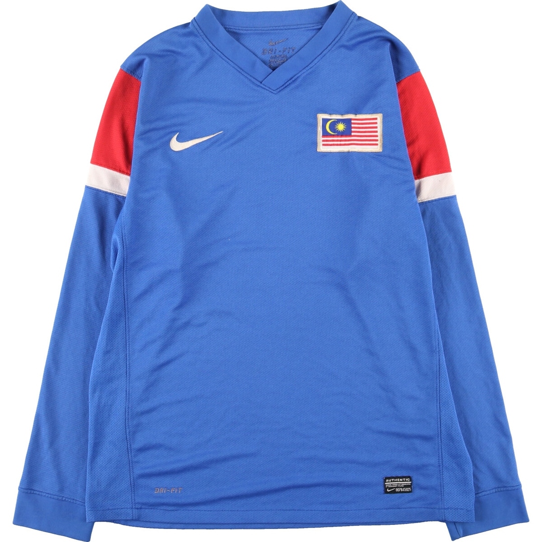 NIKE(ナイキ)の古着 ナイキ NIKE DRI-FIT メッシュ Vネック ロングTシャツ ロンT メンズM /eaa441759 メンズのトップス(Tシャツ/カットソー(半袖/袖なし))の商品写真