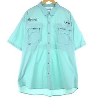 コロンビア(Columbia)の古着 コロンビア Columbia PFG OMNI-SHADE ボタンダウン 半袖 フィッシングシャツ メンズXXL /eaa442274(シャツ)