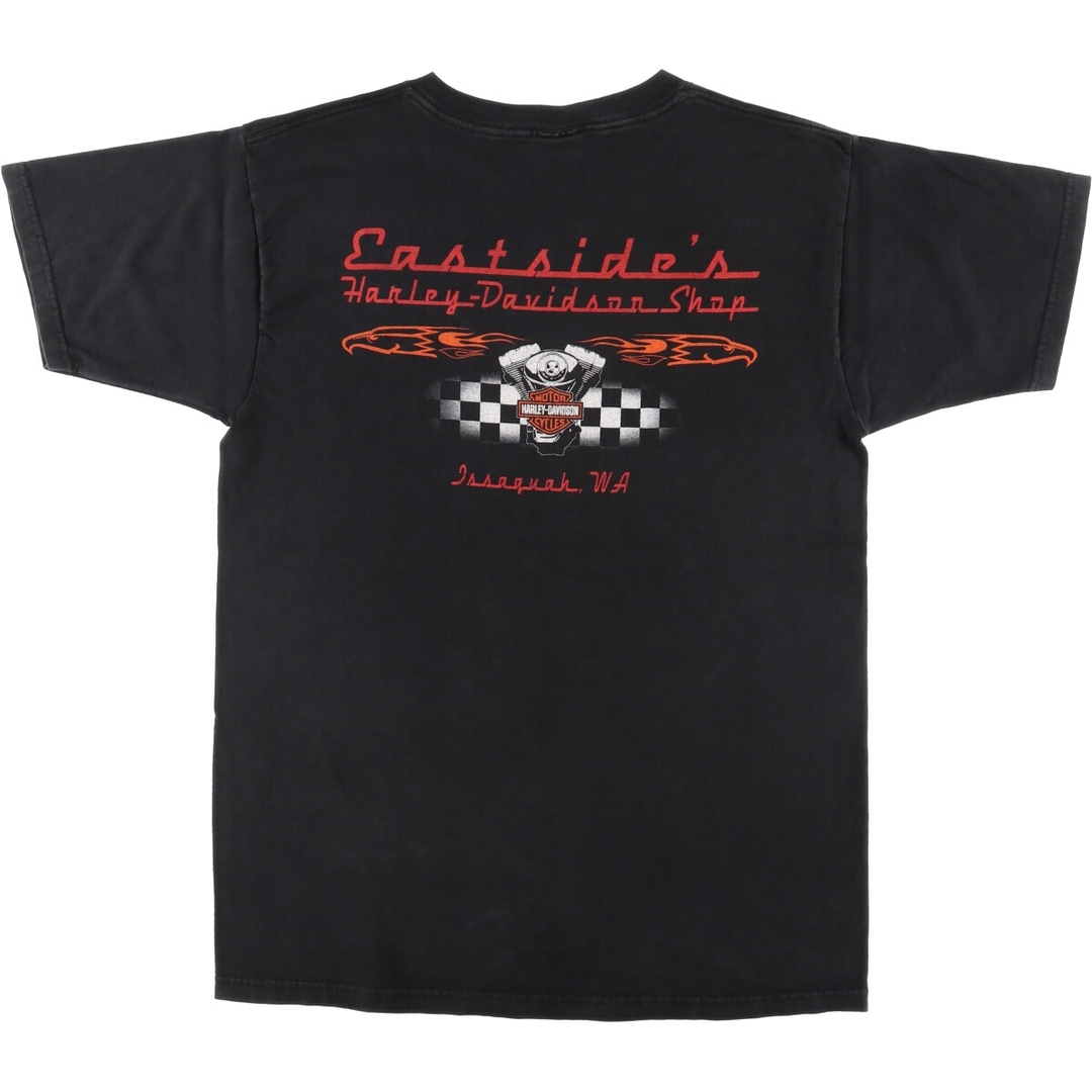 Harley Davidson(ハーレーダビッドソン)の古着 00年代 ハーレーダビッドソン Harley-Davidson モーターサイクル バイクTシャツ USA製 メンズL /eaa444110 メンズのトップス(Tシャツ/カットソー(半袖/袖なし))の商品写真