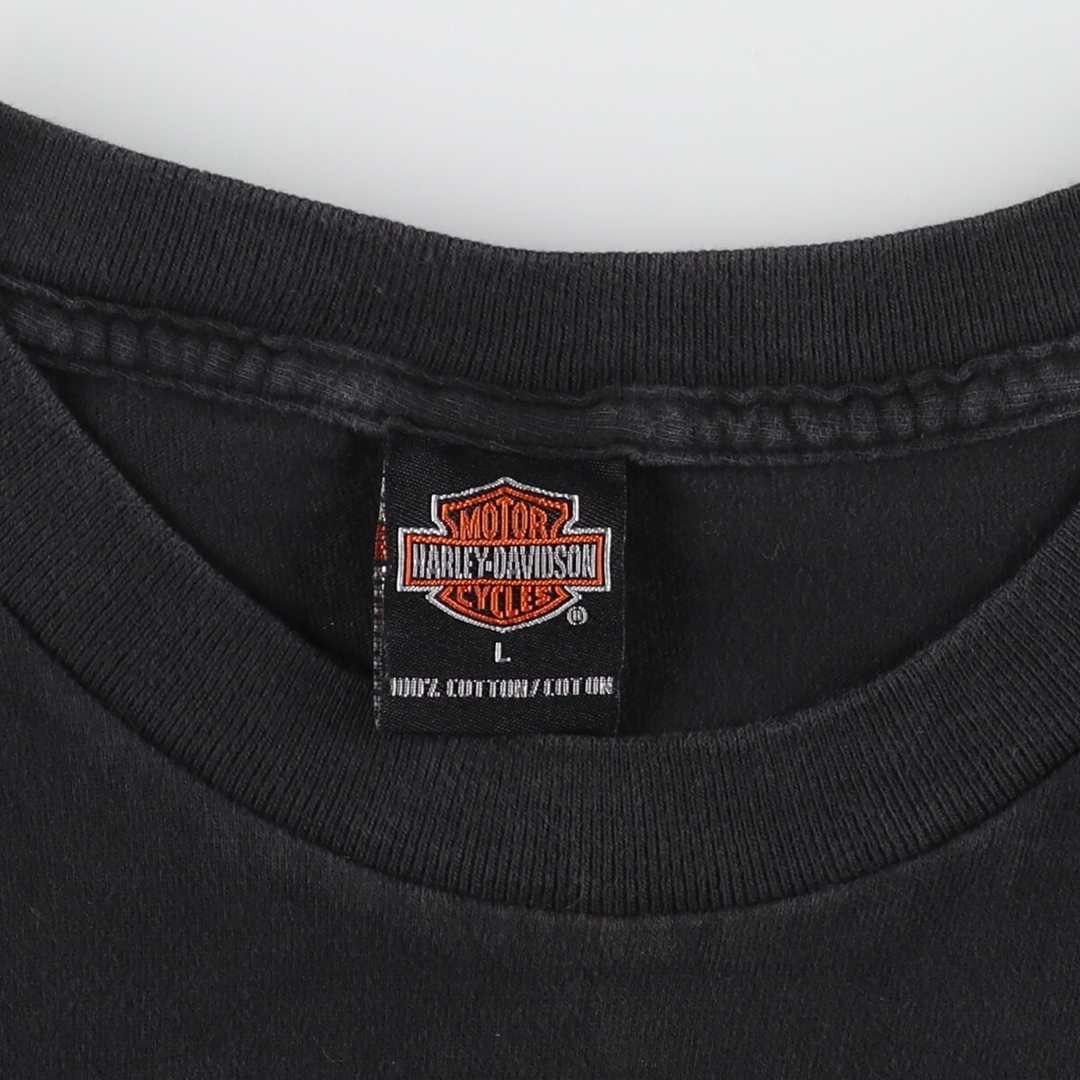 Harley Davidson(ハーレーダビッドソン)の古着 00年代 ハーレーダビッドソン Harley-Davidson モーターサイクル バイクTシャツ USA製 メンズL /eaa444110 メンズのトップス(Tシャツ/カットソー(半袖/袖なし))の商品写真