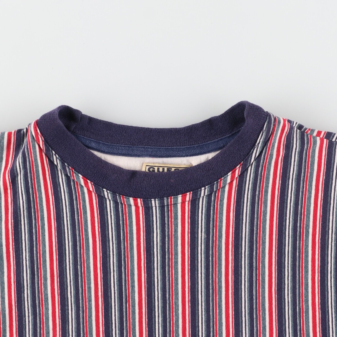 GUESS(ゲス)の古着 90年代 ゲス Guess ストライプ柄 半袖 Tシャツ USA製 メンズM ヴィンテージ /eaa444663 メンズのトップス(Tシャツ/カットソー(半袖/袖なし))の商品写真