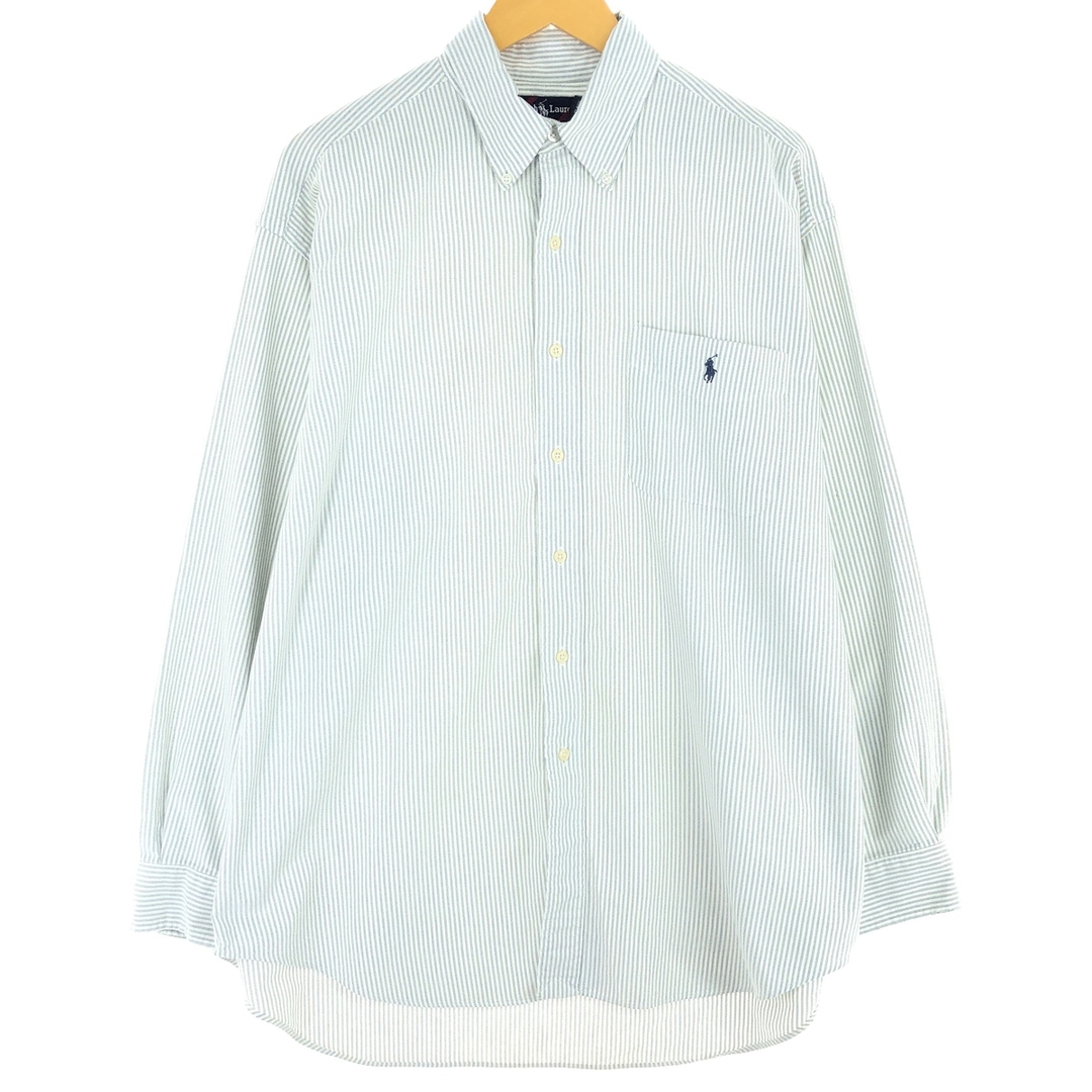 Ralph Lauren(ラルフローレン)の古着 ラルフローレン Ralph Lauren BIG SHIRT 長袖 ボタンダウンストライプシャツ メンズL /eaa446526 メンズのトップス(シャツ)の商品写真