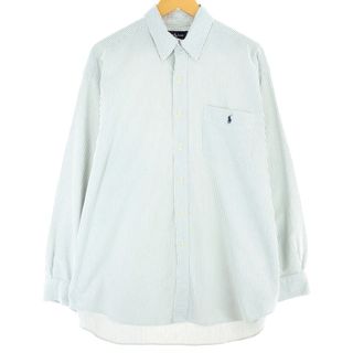 ラルフローレン(Ralph Lauren)の古着 ラルフローレン Ralph Lauren BIG SHIRT 長袖 ボタンダウンストライプシャツ メンズL /eaa446526(シャツ)