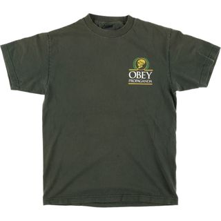 古着 00年代 オベイ OBEY 半袖 プリントTシャツ メンズM /eaa436683(Tシャツ/カットソー(半袖/袖なし))