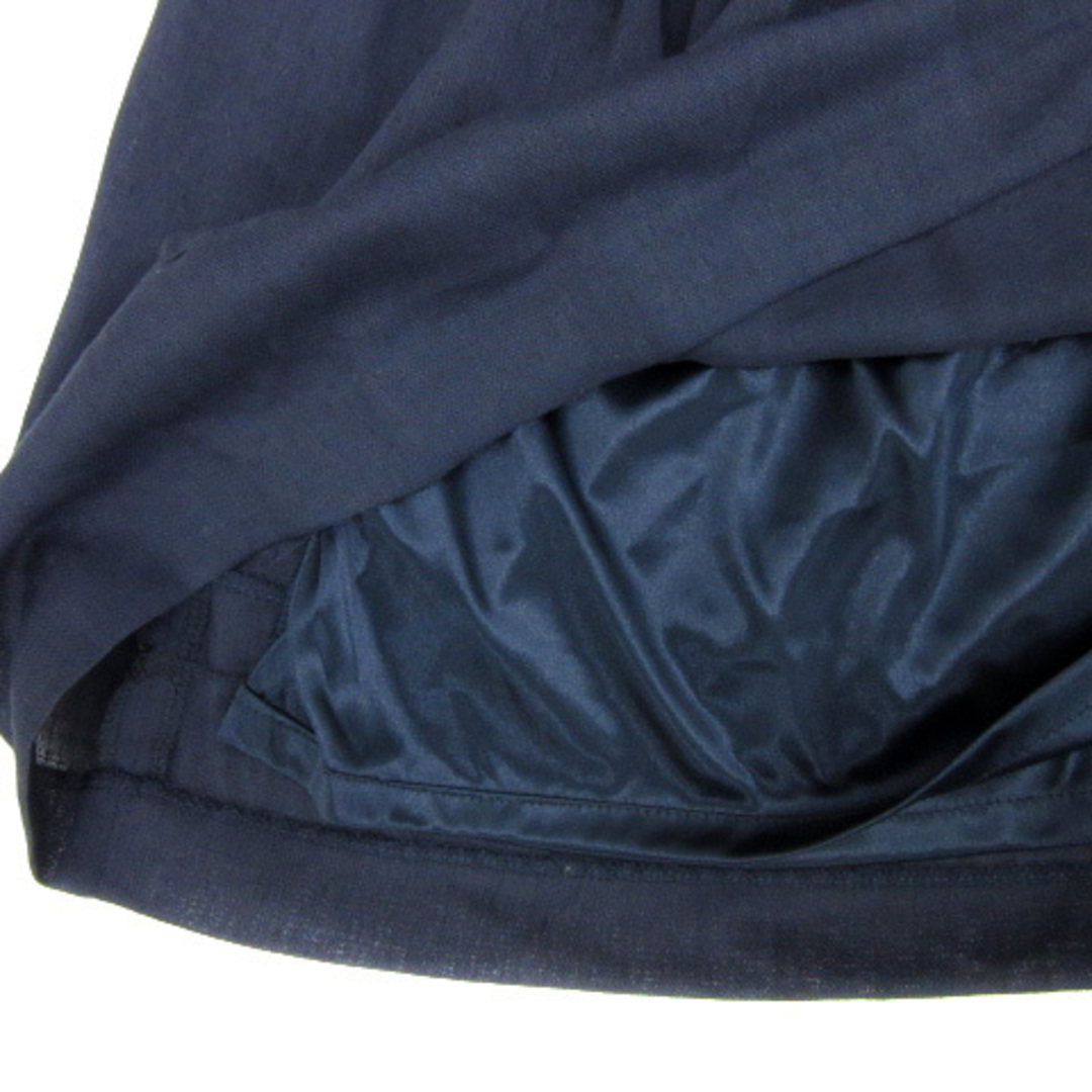 SCOT CLUB(スコットクラブ)のスコットクラブ フレアスカート ミニ丈 無地 麻 リネン混 1 紺 ネイビー レディースのスカート(ミニスカート)の商品写真